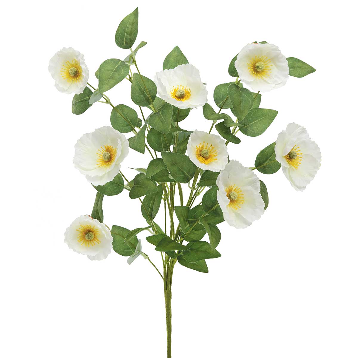BUSH POPPY WHITE 10IN X 21IN POLYESTER - Click Image to Close
